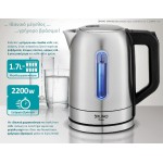 BRUNO BRN-0213 Βραστήρας νερού ανοξείδωτος 1.7L 2200W, Inox