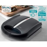 BRUNO BRN-0216 Ψηστιέρα-Τοστιέρα για 4 τοστ 1400W, μαύρη mat-inox