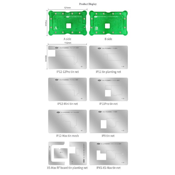 JLY βάση επισκευής motherboard BST-1023APLUS για iPhone, με BGA stencils