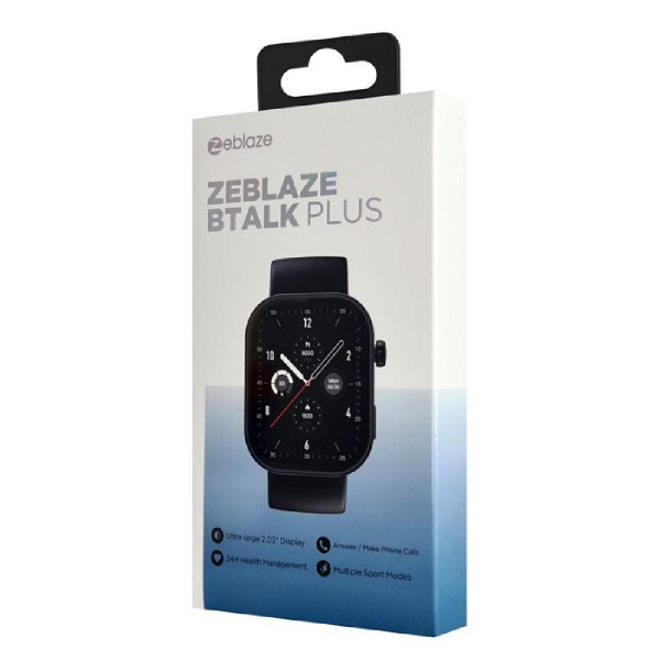 ZEBLAZE smartwatch Btalk Plus, heart rate, 2.03" IPS, IP68, μαύρο