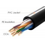 POWERTECH καλώδιο U/UTP Cat 5e CAB-N289, CCA 26AWG, PVC, 100m, μαύρο