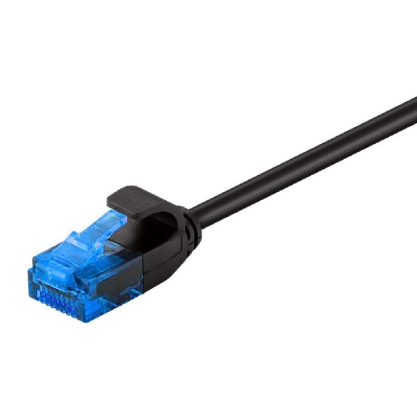 POWERTECH καλώδιο U/UTP Cat 6 CAB-N306, slim, copper 30AWG, 0.25m, μαύρο