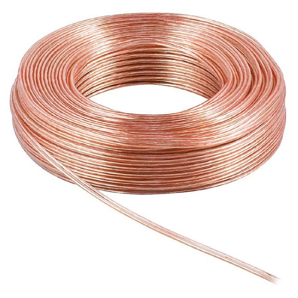 POWERTECH καλώδιο ήχου 2x 0.50mm² CAB-SP017, Copper, 10m, διάφανο