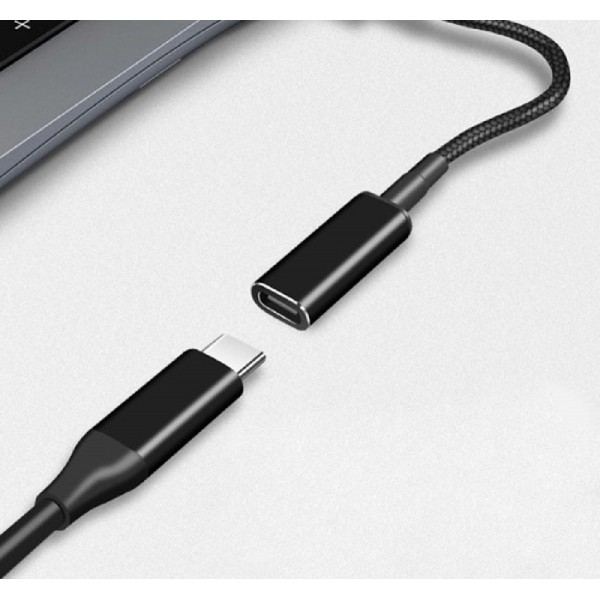 POWERTECH καλώδιο τροφοδοσίας CAB-UC068, USB-C σε 5.5x2.5mm, 15cm, μαύρο