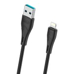 CELEBRAT καλώδιο Lightning σε USB CB-18I, 15W 2.4A, 480Mbps, 1m, μαύρο