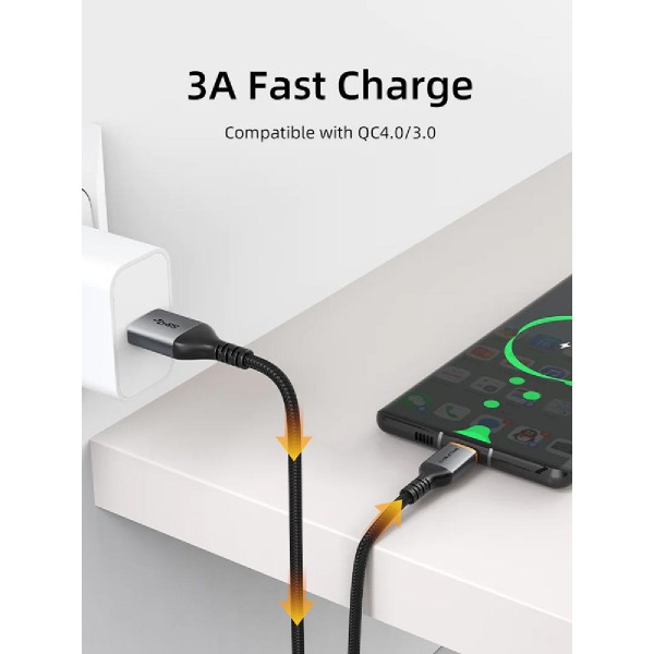 CABLETIME καλώδιο USB-C σε USB CT-AMCMG1, 3A, 5Gbps, 0.5m, μαύρο