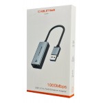 CABLETIME αντάπτορας USB σε RJ45 CT-AML1000, 1000Mbps, γκρι