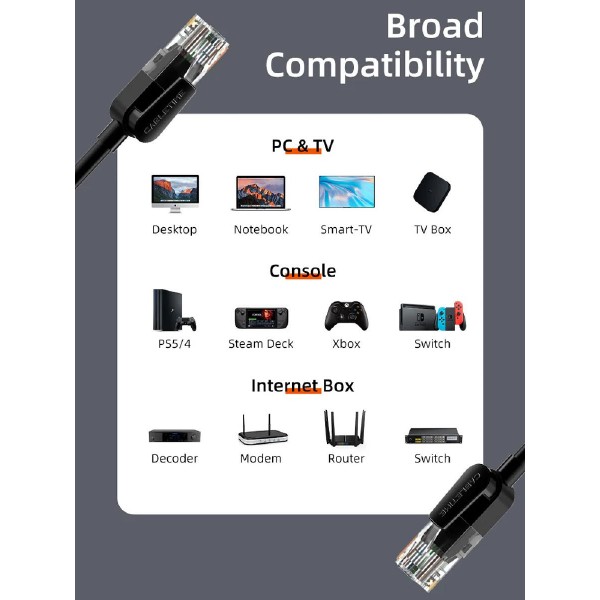 CABLETIME καλώδιο δικτύου CT-CAT6U, CAT 6 UTP, 250 MHz, CCA, 0.5m, μαύρο