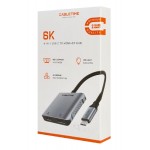 CABLETIME docking station CT-CMDH8K-AG, USB/USB-C/HDMI/DP, 8K 100W, γκρι