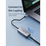 CABLETIME αντάπτορας USB-C σε RJ45 CT-CML2500, 2.5Gbps, γκρι