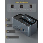 CABLETIME docking station DOCK162-AG2, θήκη SSD, 15 θύρες, 4K 100W, γκρι