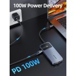 CABLETIME docking station CT-HUBD1-AG, 10 θυρών, USB-C, 4K, 100W, γκρι