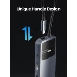 CABLETIME docking station CT-HUBD1-AG, 10 θυρών, USB-C, 4K, 100W, γκρι