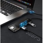 CABLETIME USB hub CT-HUBT2-PB, 4x θυρών, 5Gbps, 1m, μαύρο