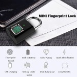 Λουκέτο ασφαλείας με fingerprint CTL-0021, 50mm, μεταλλικό, μαύρο