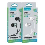 CELEBRAT earphones με μικρόφωνο D11, 3.5mm, 1.2m, μαύρα