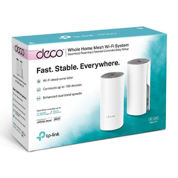 TP-LINK Home Mesh Wi-Fi System DECO E4, AC1200, Ver. 1.0, 2τμχ