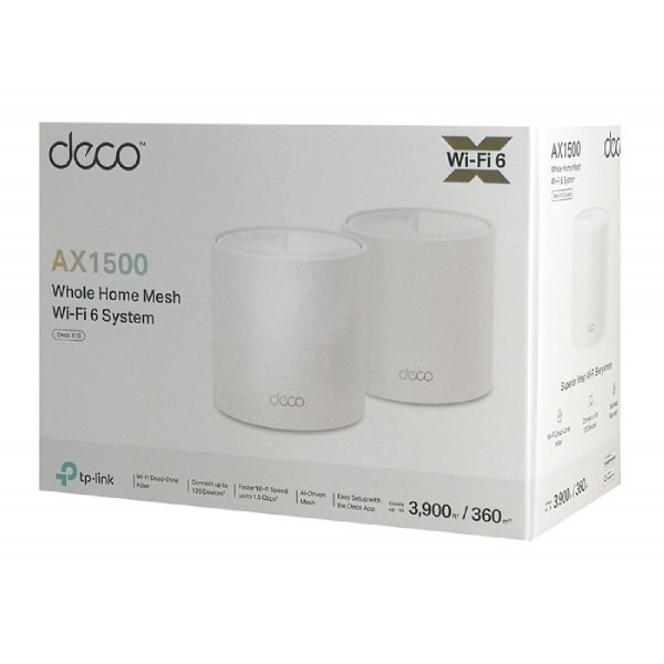 TP-LINK Home Mesh Wi-Fi System Deco X10, 1500Mbps AX1500, Ver. 1.0, 2τμχ