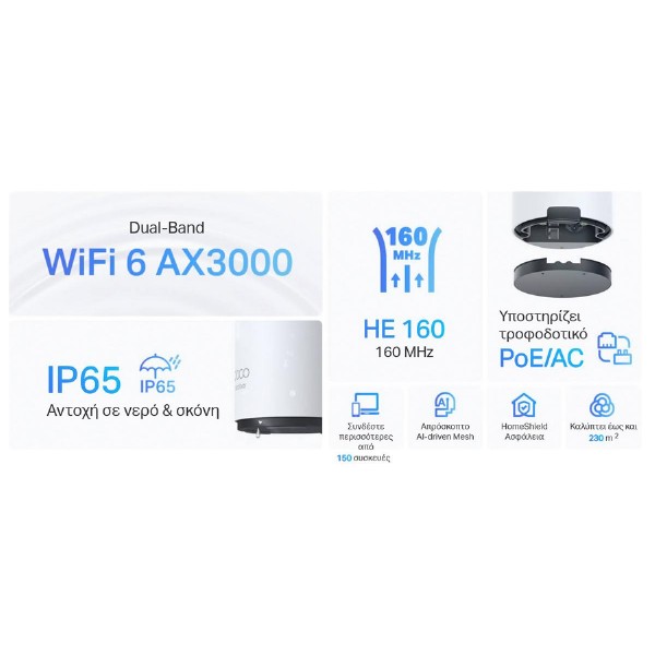 TP-LINK Whole Home Mesh Deco X50-Outdoor AX3000 Dual-Band Wi-Fi 6, Ver.1