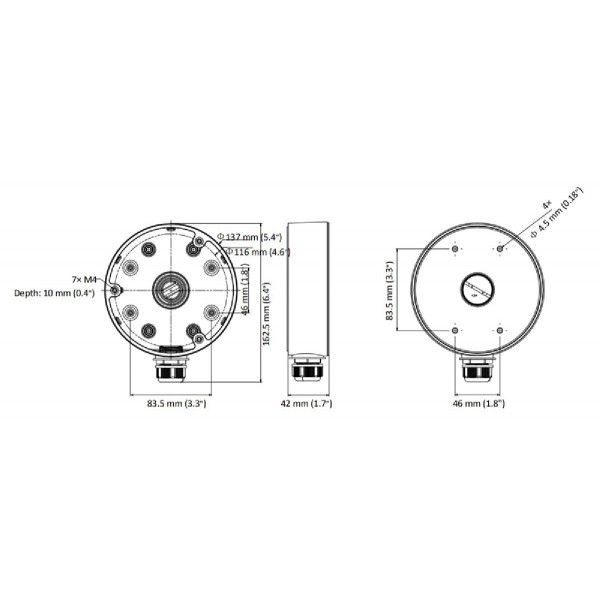 HIKVISION βάση κάμερας DS-1280ZJ-DM21, μεταλλική, λευκή