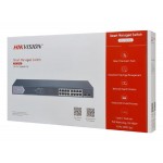 HIKVISION Managed switch DS-3E1518P-SI, 16x PoE & 2x SFP ports, 1000Mbps