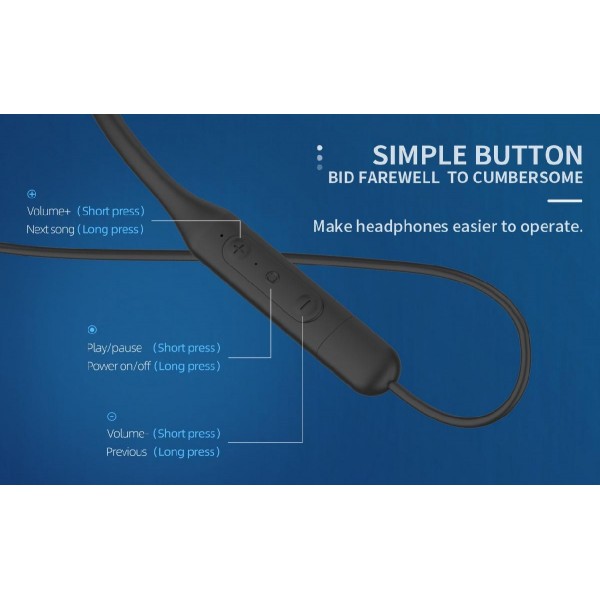 YISON earphones E20, με μαγνήτη, Bluetooth 5.2, 12mm, πράσινα