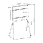 BRATECK βάση δαπέδου FS12-46F-01 για τηλεόραση 49-70", έως 40kg