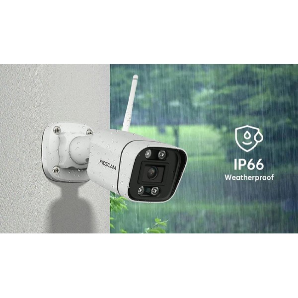 FOSCAM smart IP κάμερα V5P, 5MP 3K, 6x zoom, WiFi, IP66, Onvif, μαύρη