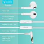 CELEBRAT earphones με μικρόφωνο G20, 3.5mm, 1.2m, λευκά