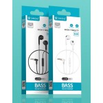 CELEBRAT earphones με μικρόφωνο G20, 3.5mm, 1.2m, λευκά