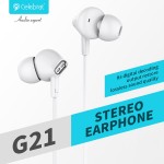 CELEBRAT earphones με μικρόφωνο G21, 3.5mm, 1.2m, μαύρα