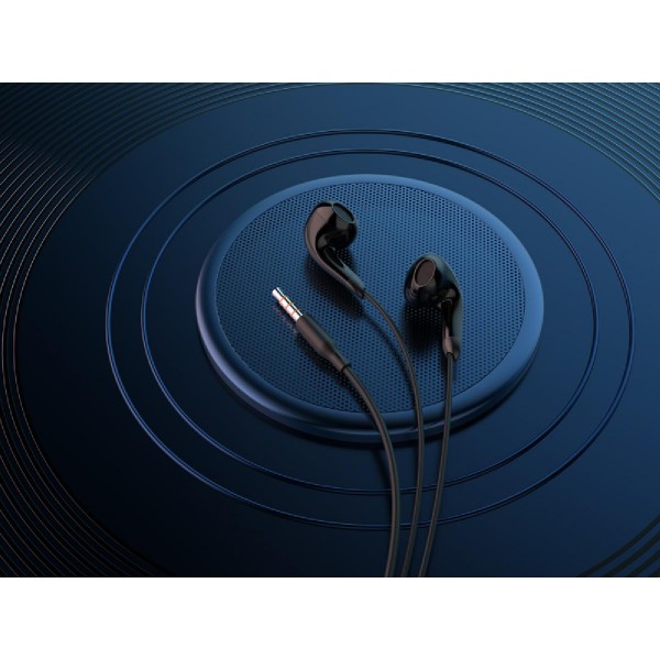 CELEBRAT earphones με μικρόφωνο G27, 3.5mm, 1.2m, μαύρα