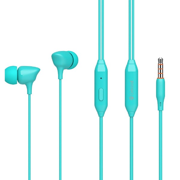 CELEBRAT earphones με μικρόφωνο G7, 3.5mm, 1.2m, μπλε