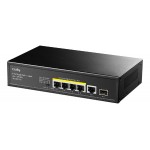 CUDY PoE+ switch GS1005PTS1, 5-port PoE+, 1x SFP, 120W, V1.0