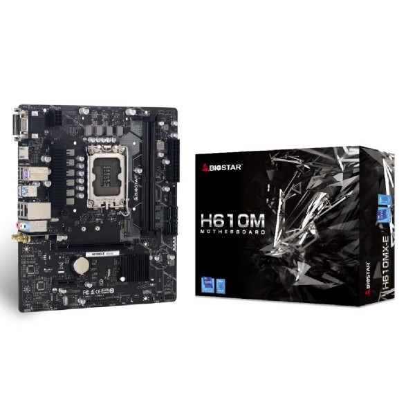 BIOSTAR μητρική H610MX-E, 2x DDR4, s1700, USB 3.2, uATX, GbE, Ver. 6.0