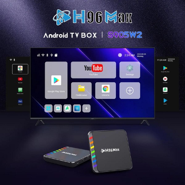 H96 TV Box Μax W2, 8K, S905W2, 4/32GB, WiFi 6, Bluetooth, Android 11