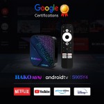 TV Box HAKOMiNi, Google/Netflix certificate, 4/32GB 4K, WiFi, Android 11