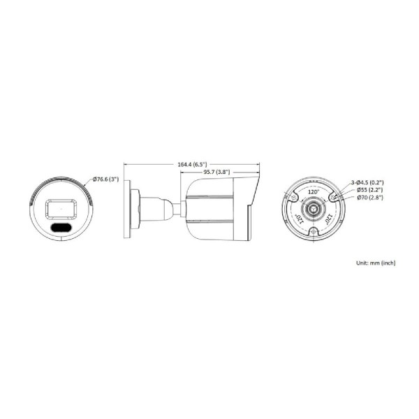 HIKVISION HIWATCH IP κάμερα ColorVu HWI-B149H, 2.8mm, 4MP, IP67, PoE