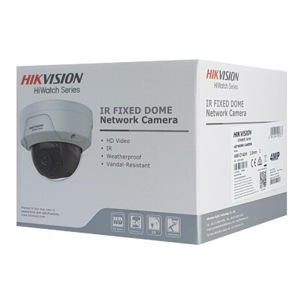 HIKVISION IP κάμερα HiWatch HWI-D140H, POE, 2.8mm, 4MP, IP67 & IK10