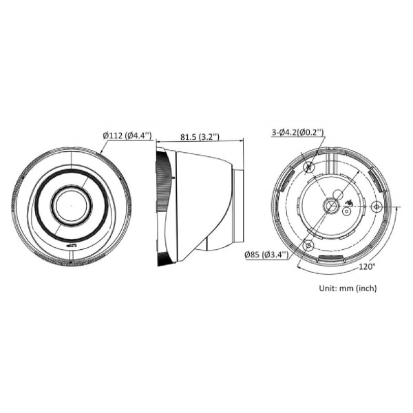 HIKVISION IP κάμερα HiWatch HWI-T240H, POE, 2.8mm, 4MP, IP67