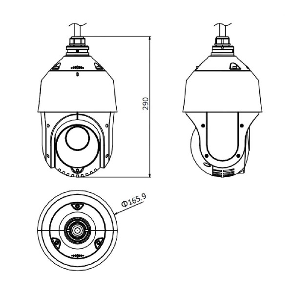 HIKVISION HIWATCH IP κάμερα HWP-N4215IH-DED, 2MP, PTZ, 15x zoom, IR 100m