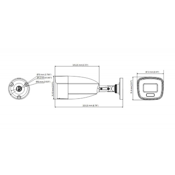 HIKVISION HIWATCH υβριδική κάμερα ColorVu HWT-B229-M, 2.8mm, 2MP, IP66