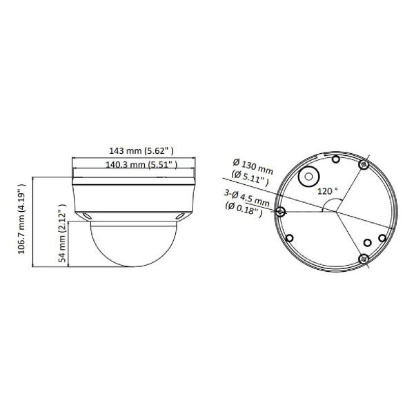 HIKVISION υβριδική κάμερα HiWatch HWT-D340-VF, 2.8-12mm, 4MP, IP66, IK10