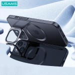 USAMS θήκη Geying US-BH856 για iPhone 15 Plus, διάφανη/μπλε