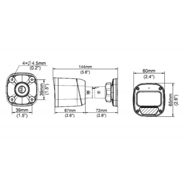 UNIARCH IP κάμερα IPC-B125-APF28, 2.8mm, 5MP, IP67, PoE, IR έως 30m