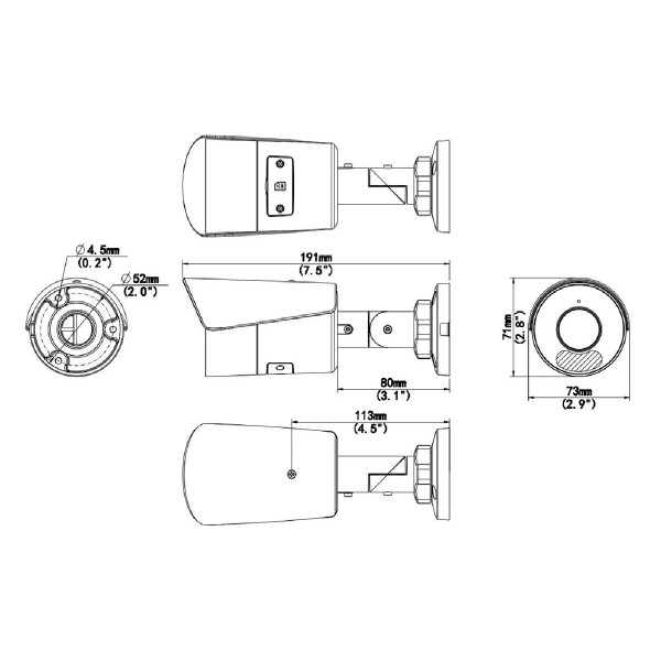 UNIARCH IP κάμερα IPC-B128-APF28KM, 2.8mm, 8MP, PoE, SD, IR 30m