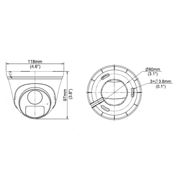 UNIARCH IP κάμερα IPC-T125-APF28, 2.8mm, 5MP, IP67, PoE, IR έως 30m