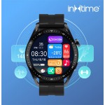 ΙΝΤΙΜΕ smartwatch 3 Pro, 1.28", IP67, heart rate, ηχείο & mic, μαύρο