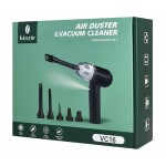 KINZIR 2 σε 1 σκουπάκι χειρός & air duster VC16, LED, 90W 7500mAh, μαύρο