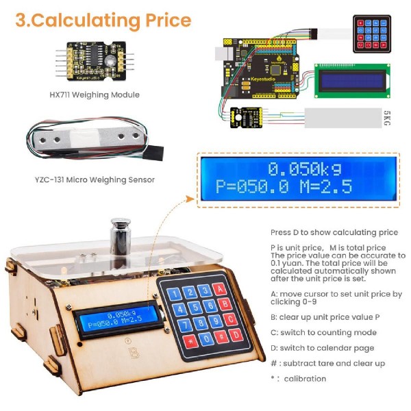 KEYESTUDIO Electronic Scale Kit KS0345 για Arduino